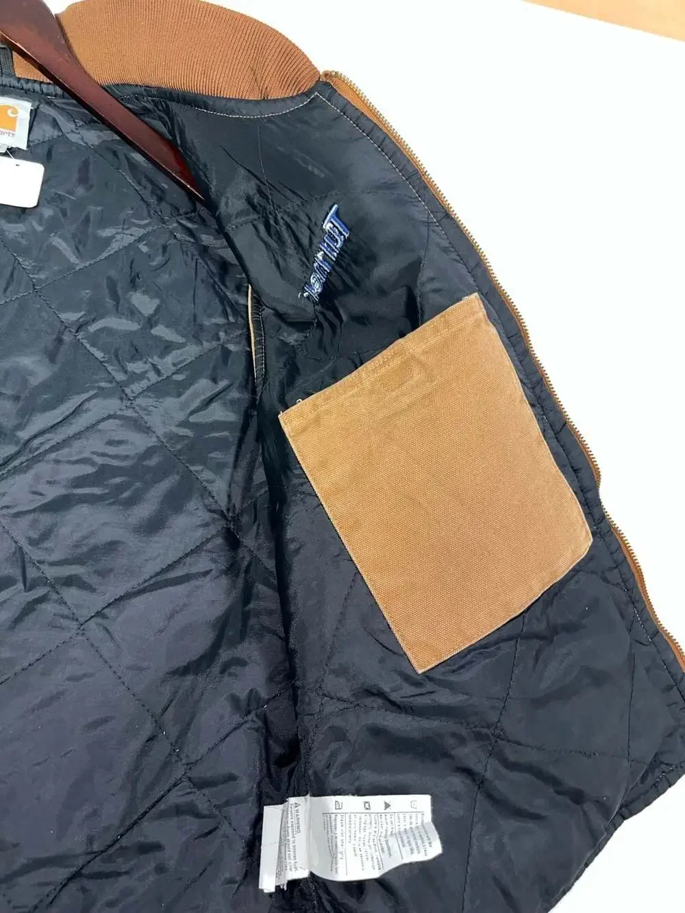 Vintage Carhartt Duck Canvas Quilt Lined Vest Carhartt Brown  Large Regular 0234